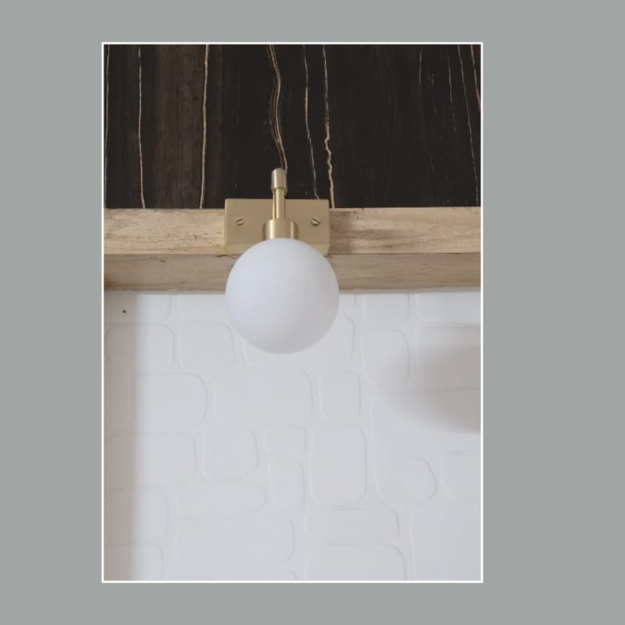 Modern Globe Wall Light – Warm White Finish