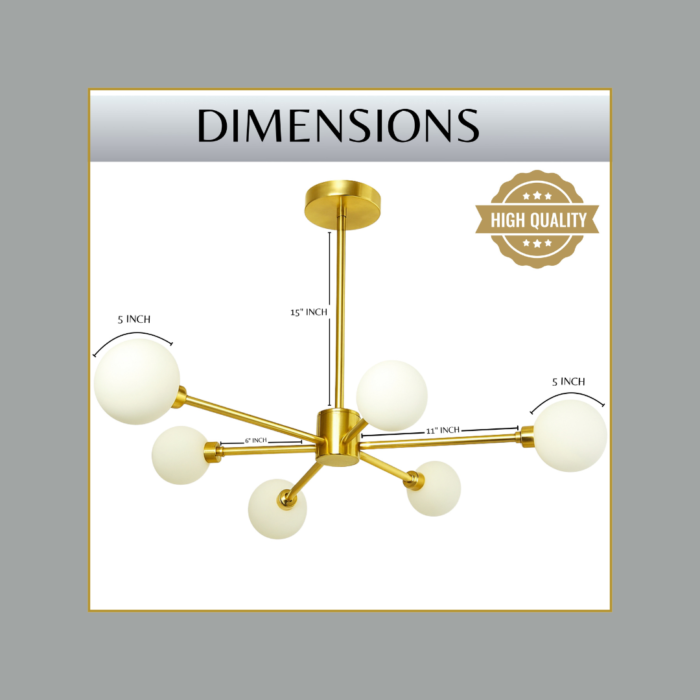 LumaOrbit 6-Light Modern Chandelier