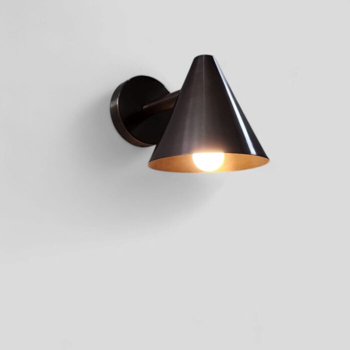 Modern Mid-Century Wall Light with warm downward glow