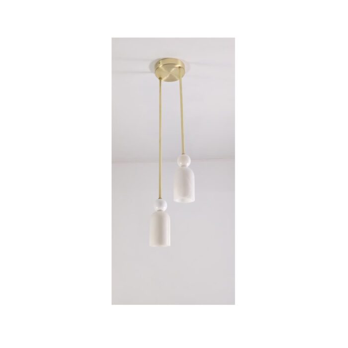 Luxury Alabaster Pendant Light with elegant brass finish and modern hanging design